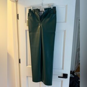 NWT Wilfred The Melina Faux Leather Pant in Aventurine Green